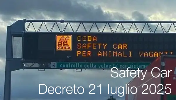 Decreto 21 luglio 2025 - Safety Car